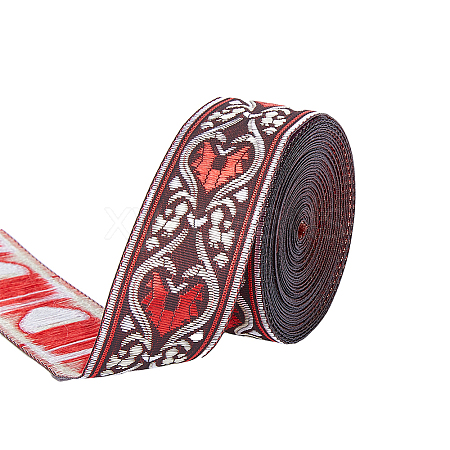 Ethnic style Embroidery Polyester Ribbons OCOR-WH0077-27B-1