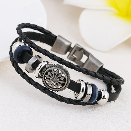 Imitation Leather Multi-strand Bracelets for Men WGBDC80-05-1