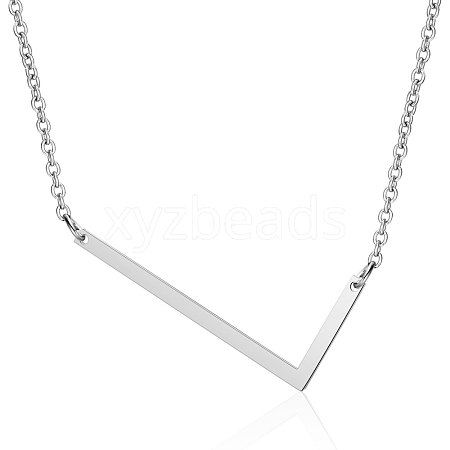 Non-Tarnish 201 Stainless Steel Initial Pendants Necklaces NJEW-S069-JN003D-L-1