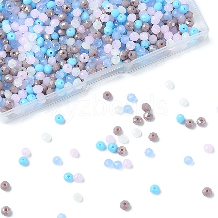 Electroplate Glass Beads Strands EGLA-YW0003-92C-1