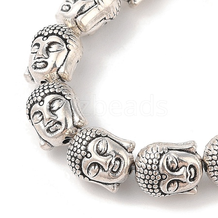 Tibetan Style Buddha Head Alloy Bead Strands TIBEB-O007-23-LF-1