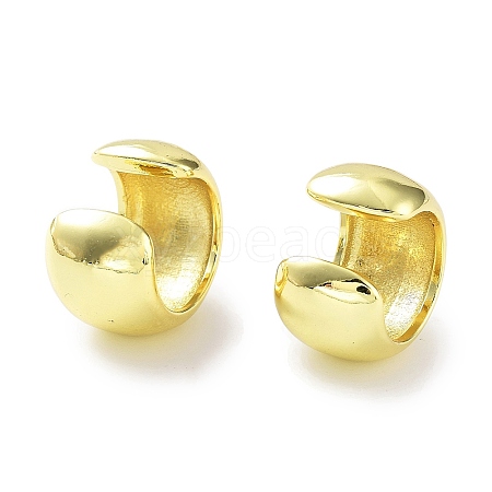 Brass Plain Cuff Earrings EJEW-D088-19G-1