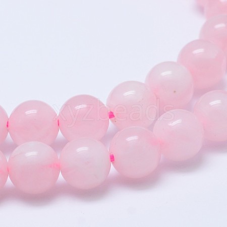 Natural Madagascar Rose Quartz Beads Strads G-D655-10mm-1