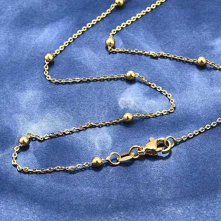 Brass Cable Chain Necklaces X-NJEW-I247-02G-1