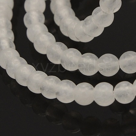 Natural White Jade Round Beads Strands G-N0120-03-4mm-1