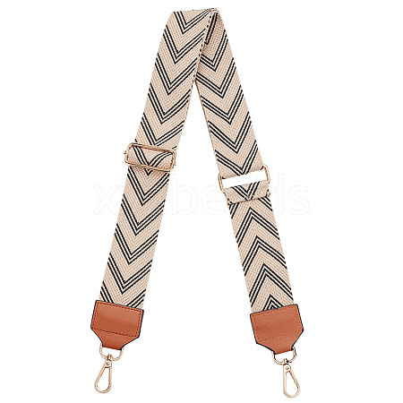 Arrow Pattern Polyester Adjustable Webbing Bag Straps PURS-WH0005-90G-1