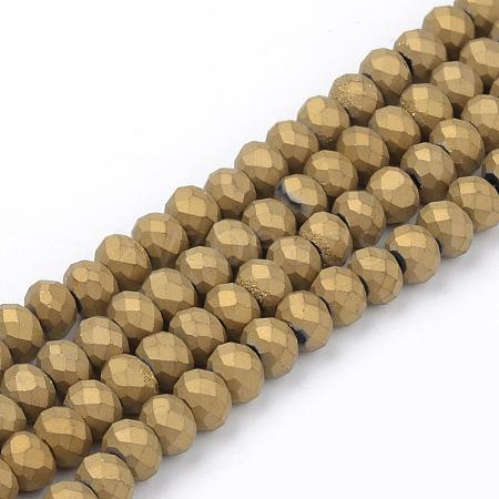 Electroplate Glass Beads Strands EGLA-S141-8mm-02D-1