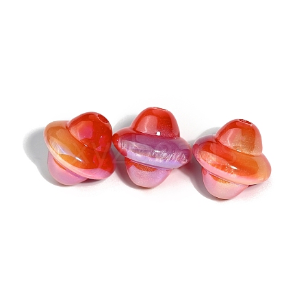 20Pcs Gradient Color Opaque Resin Beads PW-WG64167-02-1