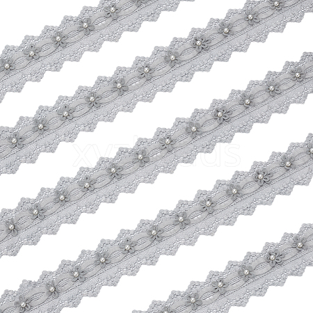 3 Yards Polyester Flower Lace Trim OCOR-OC0001-67B-1