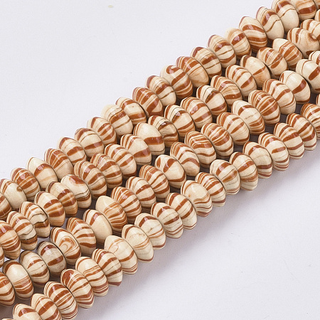 Dyed Natural Wooden Beads Strands WOOD-T025-007B-007B-LF-1