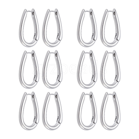 6 Pairs Alloy Hoop Earrings EJEW-UN0003-22P-1