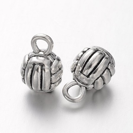 Sports Theme Tibetan Style Alloy Volleyball Charms TIBEP-5234-AS-LF-1