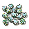 Hand Painted Acrylic with Enamel Beads MACR-D031-06C-1