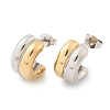 304 Stainless Steel Two Tone Stud Earrings EJEW-M070-16G-2