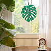 Monstera Leaf Acrylic Pendant Decorations HJEW-WH0043-33B-5