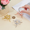 6Pcs 3 Colors Zinc Alloy Crystal Ball Holder AJEW-NB0008-40-3