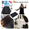 5 Yards Star Moon Polyester Mesh Fabric DIY-WH0899-684A-5