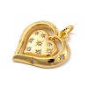 Brass Micro Pave Cubic Zirconia Pendants KK-U033-12G-01-2