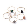 Natural Gemstone Finger Rings RJEW-JR00277-M-1