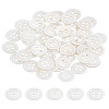 50Pcs 4-Hole Shell Buttons BUTT-LP0001-02-1