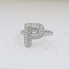 Brass Micro Pave Clear Cubic Zirconia Cuff Rings FS-WG17FF6-16-1