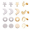 Yilisi 304 Stainless Steel Stud Earring Findings STAS-YS0001-08-10