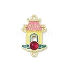 Alloy Enamel Chinese House Connector Charms PALLOY-R151-73G-01-1