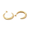 Rack Plating Brass Twist Ring Stud Earrings for Women EJEW-P221-49G-2