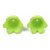 Rubberized Style Opaque Acrylic Bead Caps ACRP-T010-01D-2