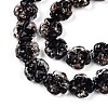 Luminous Handmade Gold Foil Glass Beads Strands FOIL-N029-01I-4