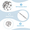24Pcs 12 Styles Hammered 304 Stainless Steel Beads STAS-TA0006-52-5