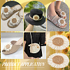 Flower Rattan Woven Shoe Decorations AJEW-WH0518-95-6