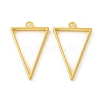 Rack Plating Alloy Triangle Open Back Bezel Pendants X-PALLOY-S047-09E-FF-3