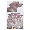 Gorgecraft 2 Sheets 2 Style Owl & Dog Plastic Waterproof Car Window Stickers STIC-GF0001-08-1