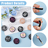 12Pcs 6 Styles Silicone Focal Beads SIL-DC0001-65-6