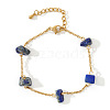 Elegant Natural Lapis Lazuli Chip Link Bracelets WY5144-4-1