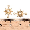 304 Stainless Steel Micro Pave Cubic Zirconia Connector Charm ZIRC-F147-02G-03-3