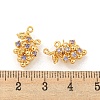 Brass Micro Pave Cubic Zirconia Pendants KK-K369-01G-08-3