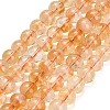 Hearted Natural Citrine Beads Strands GG-T002-A01-6mm-2