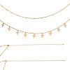 1Pc Alloy Double Layer Cross Charm Waist Chains AJEW-TA0002-20-3