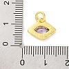 Rack Plating Brass Micro Pave Cubic Zirconia Charms KK-F881-04G-01-3