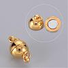 Brass Magnetic Clasps with Loops X-KK-MC020-G-NF-2