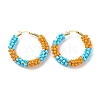 Porcelain Beads Braided Big Hoop Earrings for Women sgX1-EJEW-C003-01D-RS-1