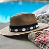 CHGCRAFT 4Pcs 4 Styles Imitation Leather Straw Hat Belt FIND-CA0009-12-6