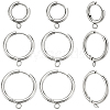 Beebeecraft 12Pcs 3 Style 201 Stainless Steel Huggie Hoop Earring Findings STAS-BBC0004-91P-1