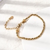 304 Stainless Steel Rope Chains Bracelets for Women BJEW-A158-02C-G-3