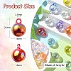 100Pcs 10 Colors UV Plating Rainbow Iridescent Transparent Acrylic Pendants PACR-CJ0001-31-2