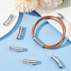 6Pcs Column 304 Stainless Steel Bayonet Necklace Clasps STAS-UN0059-09-2