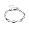 Non-Tarnish 304 Stainless Steel Cable Chain Bracelet for Men Women LS-BJEW-E031-05B-P-1