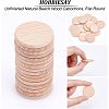 HOBBIESAY 50Pcs Unfinished Natural Beech Wood Cabochons WOOD-HY0001-01-4